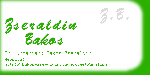 zseraldin bakos business card